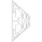 Ekena Millwork Set of Four Panels for 94 1/2"W x 24 1/4"H Monument Fretwork Wainscot Wall Paneling WPKP12X01X47MMT - alternate 5